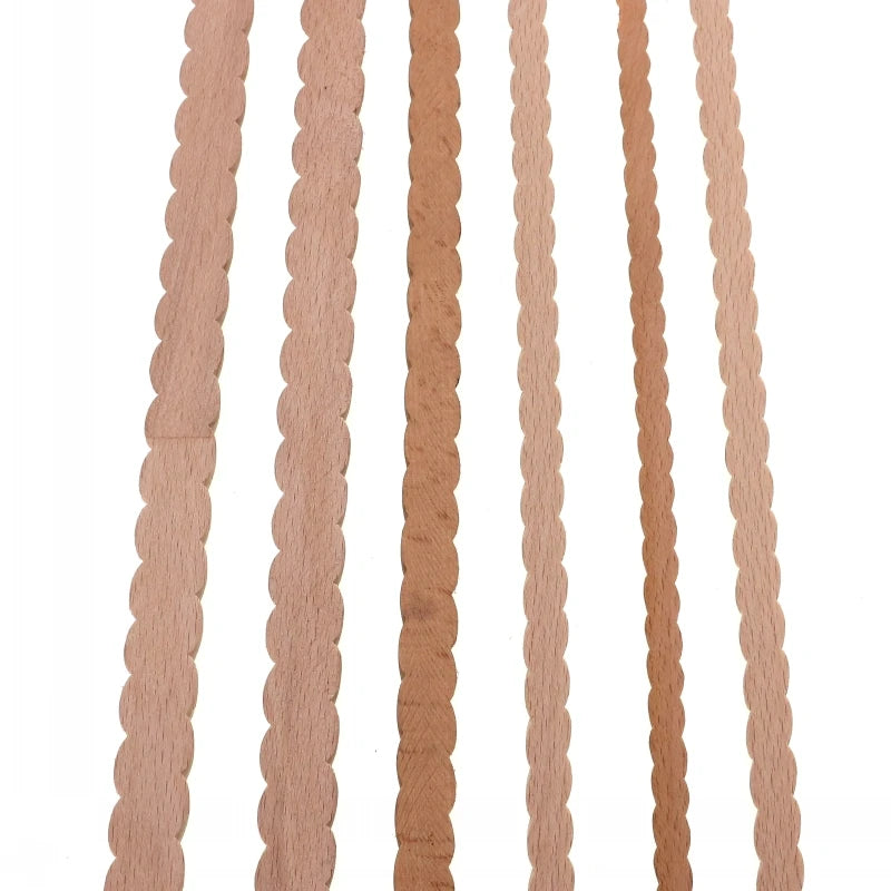 RUNBAZEF Wooden Carved Woods Twist Lines Style Decorative Indoor Door Semi Home Decoration Accessories Figurines Miniatures