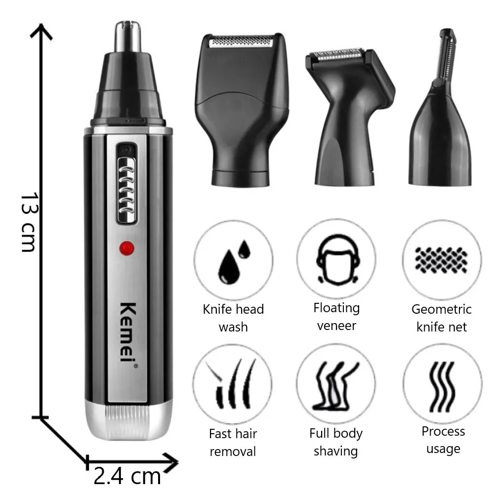 Kemei KM-6630 6631 6632 trimmer for men Nose and ear trimmer Rechargeable Trimmer For Hair Beard Nose And Ear Cleaner Grooming