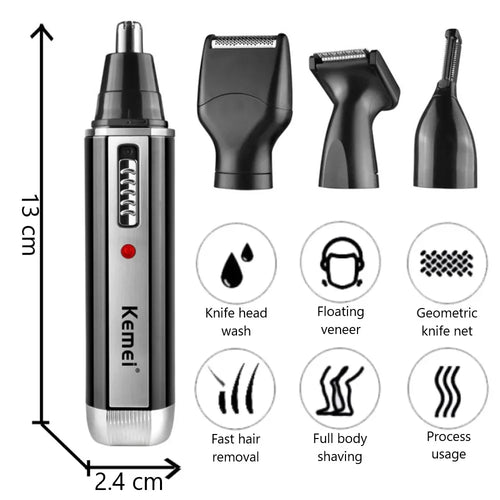 Kemei KM-6630 6631 6632 trimmer for men Nose and ear trimmer Rechargeable Trimmer For Hair Beard Nose And Ear Cleaner Grooming